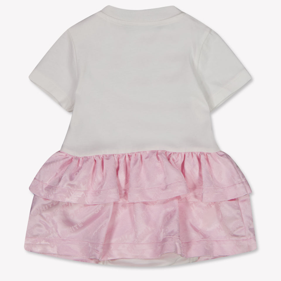 Off-White Baby Meisjes Jurk In Licht Roze