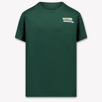 Off-White niños Chicos Camiseta adentro Verde Oscuro