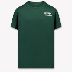 Off-White niños Chicos Camiseta adentro Verde Oscuro