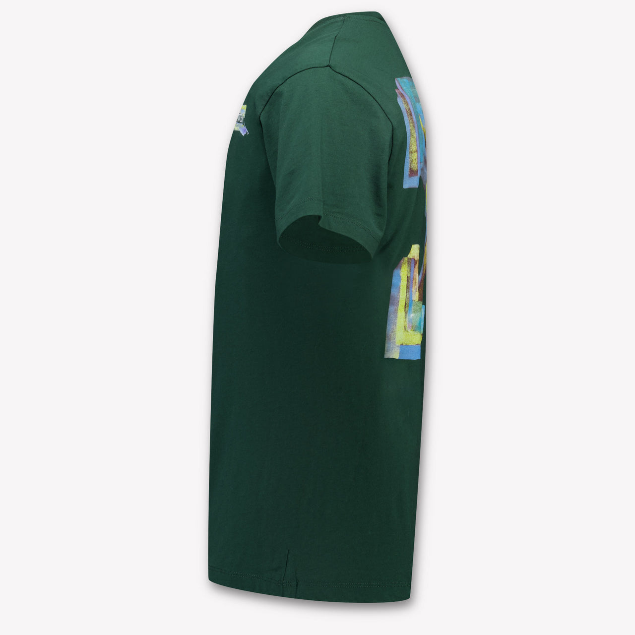 Off-White niños Chicos Camiseta adentro Verde Oscuro