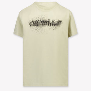 Off-White niños Chicos Camiseta adentro Beige