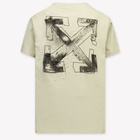 Off-White niños Chicos Camiseta adentro Beige
