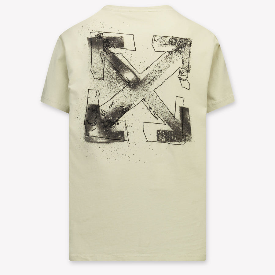 Off-White niños Chicos Camiseta adentro Beige