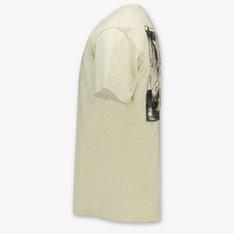 Off-White niños Chicos Camiseta adentro Beige