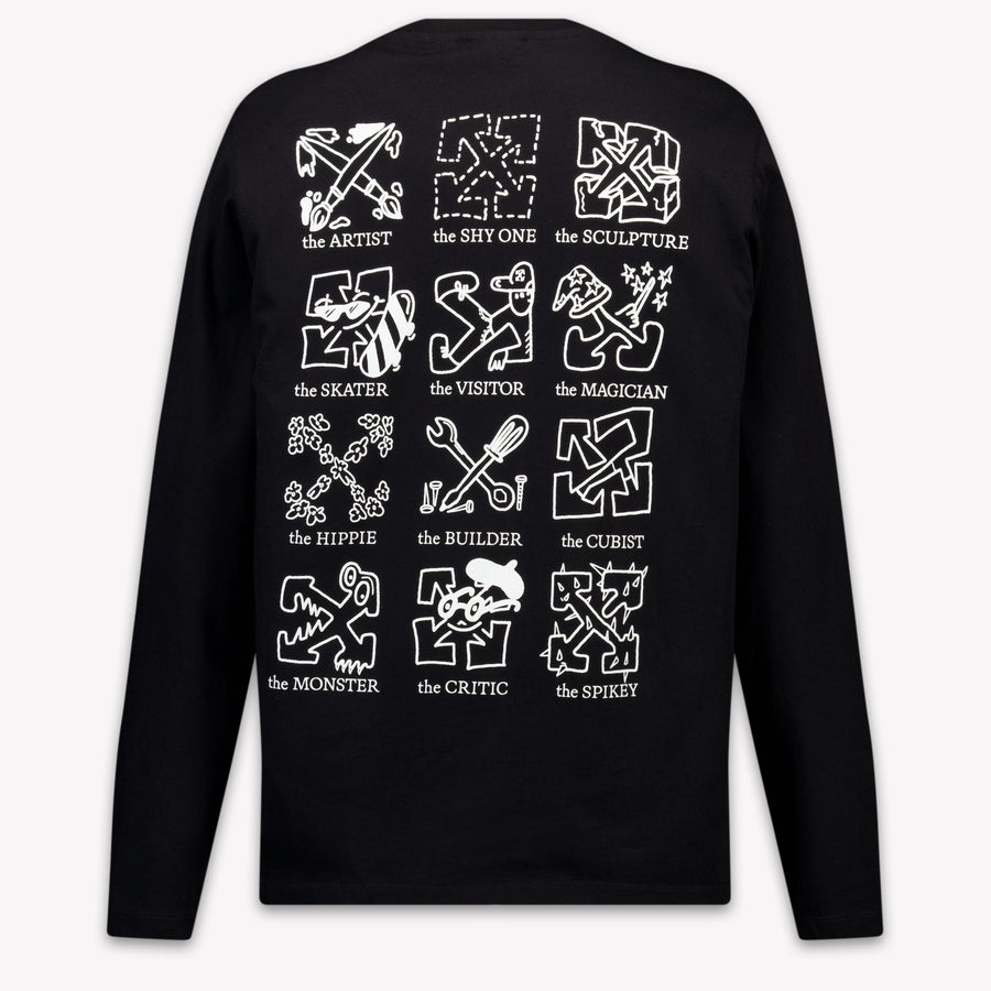 Off-White niños Chicos Camiseta adentro Negro