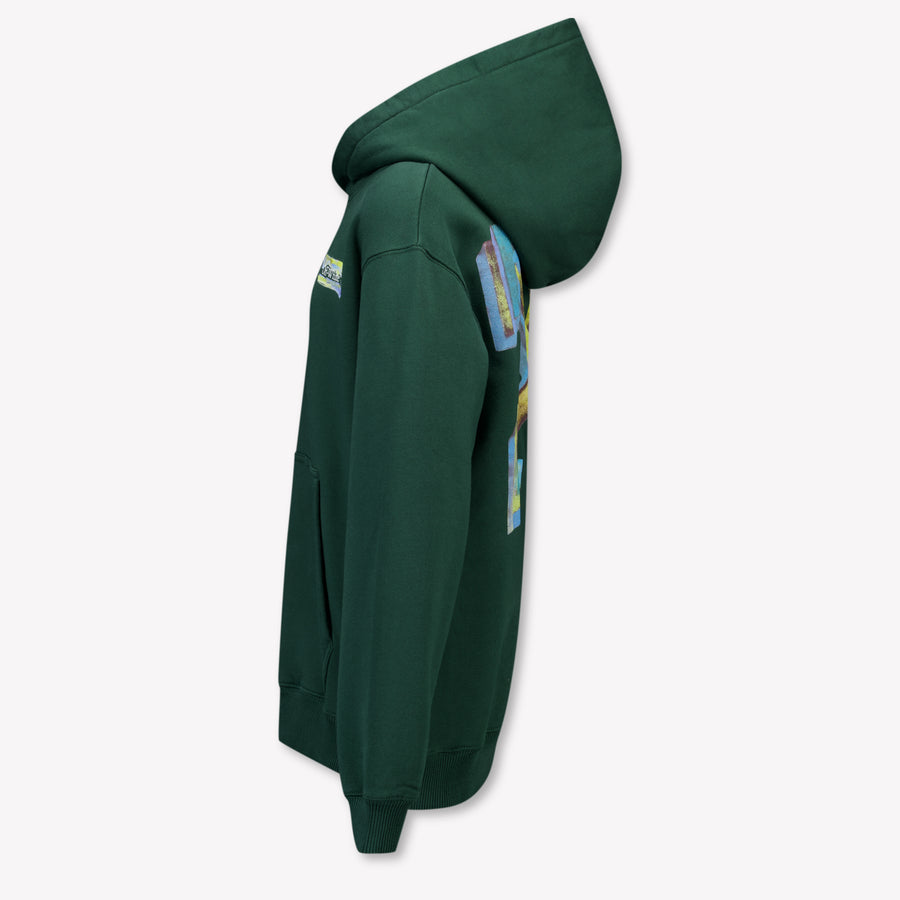 Off-White Boys Sweater in Dark Green