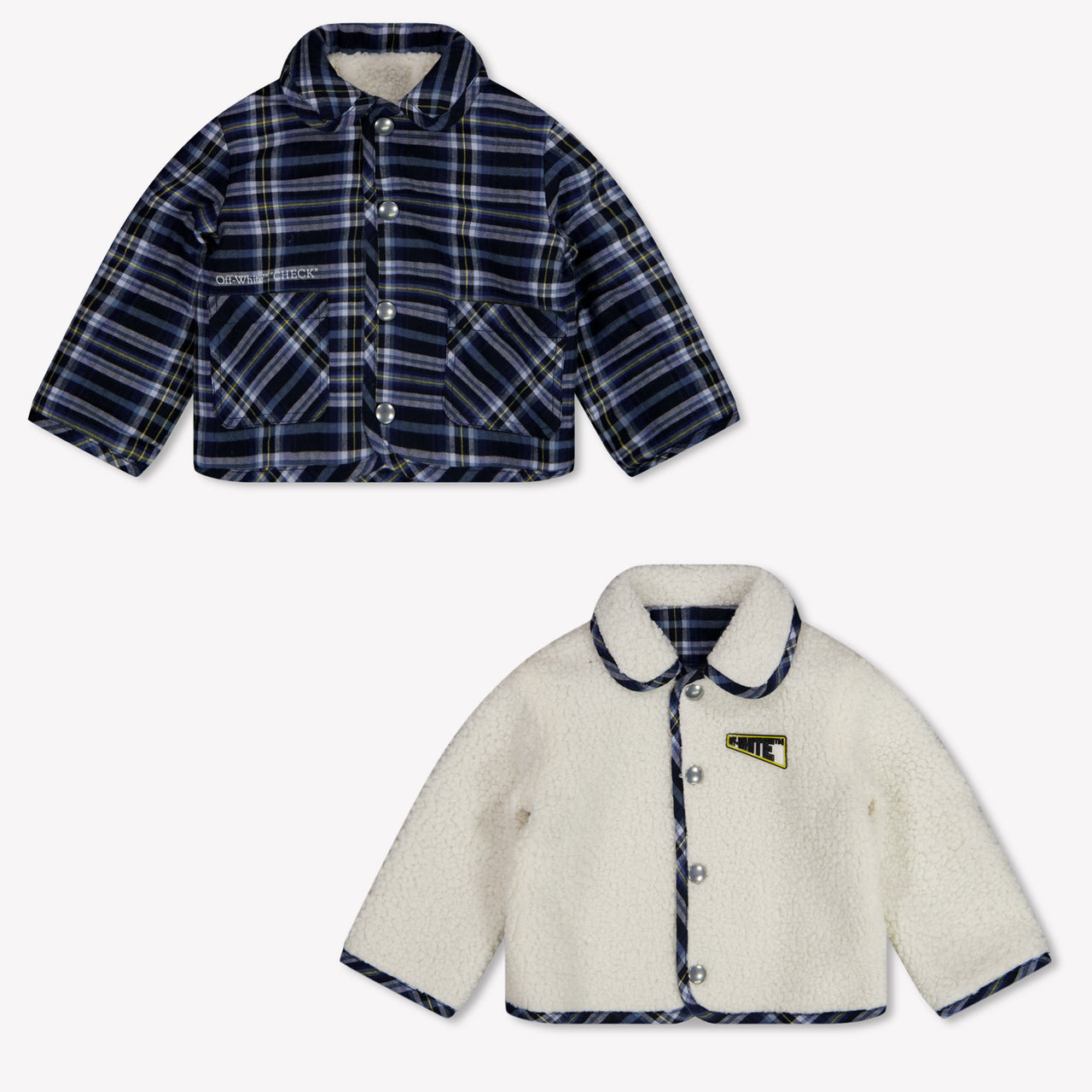 Off-White Baby Boys Winter Jacket in Navy