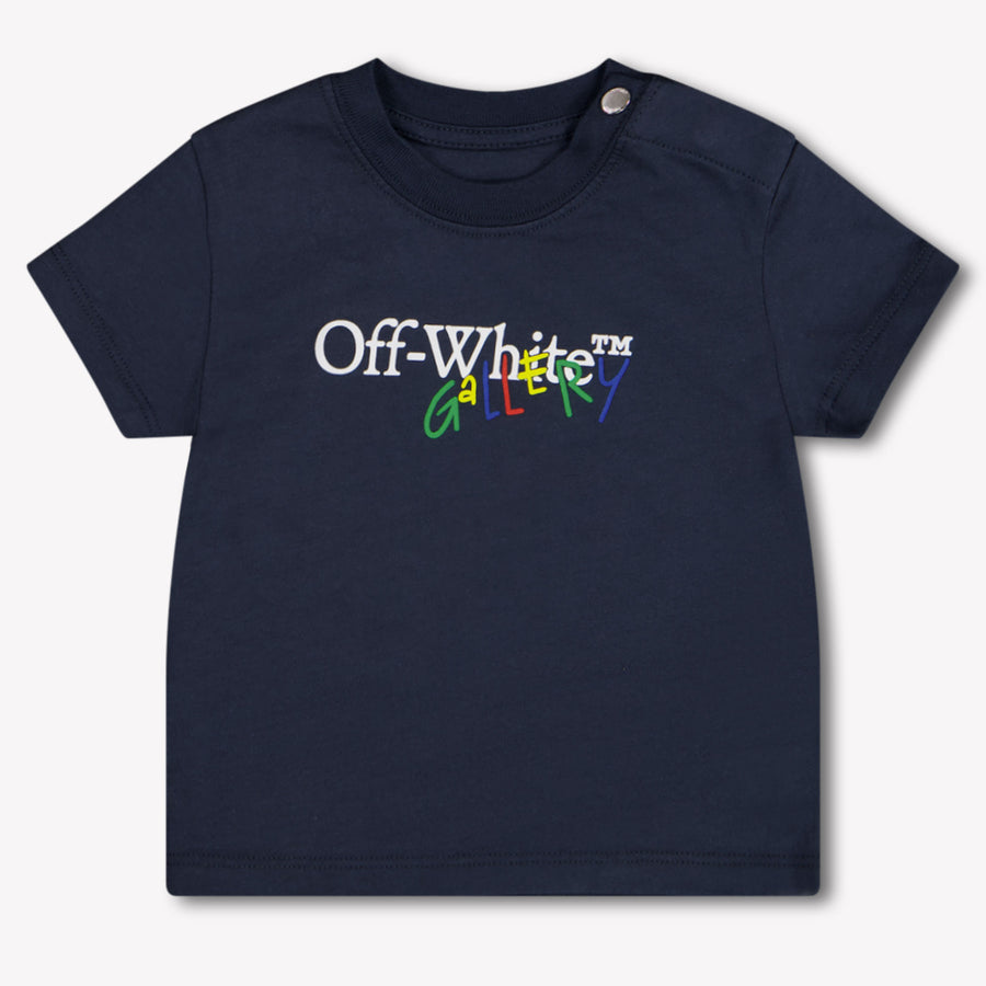 Off-White Baby Jungen T-Shirt In Marineblau