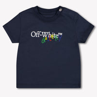 Off-White Baby Jungen T-Shirt In Marineblau