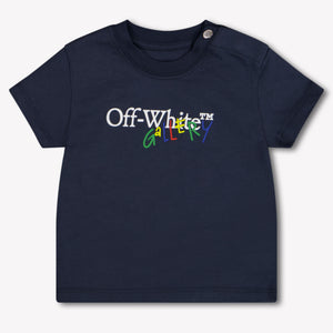Off-White Baby Jungen T-Shirt In Marineblau