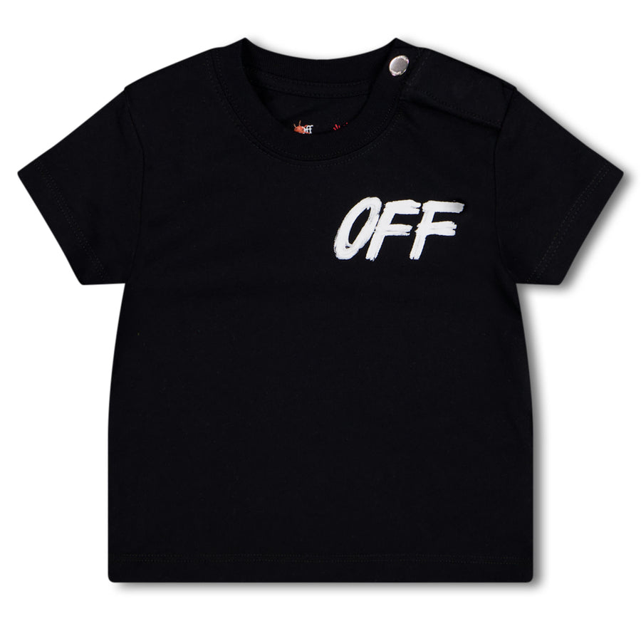 Off-White Baby Jungen T-Shirt In Schwarz