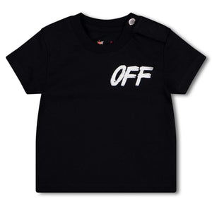 Off-White Baby Jungen T-Shirt In Schwarz