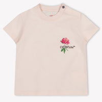 Off-White Baby Mädchen T-Shirt In Hellrosa