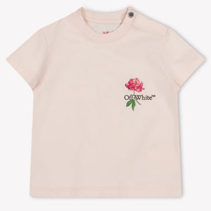 Off-White Baby Mädchen T-Shirt In Hellrosa