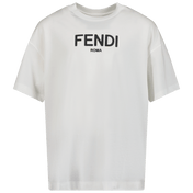 Fendi Kids Unisex T-Shirt White