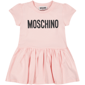 Moschino baby jenter kjole lys rosa