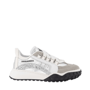 Dsquared2 barnflickor sneakers silver