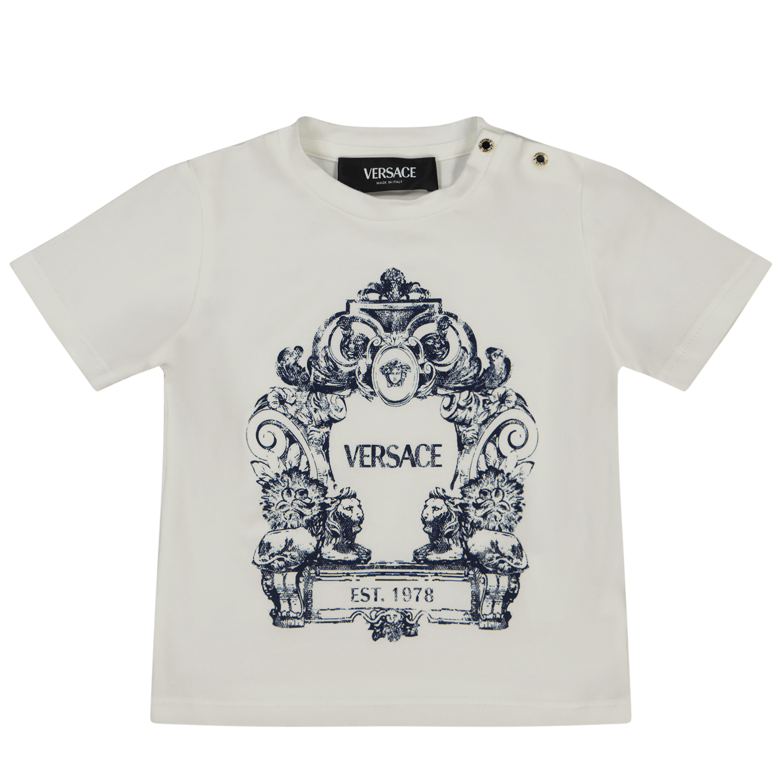 Versace Baby Unisex T-Shirt Blauw 3/6