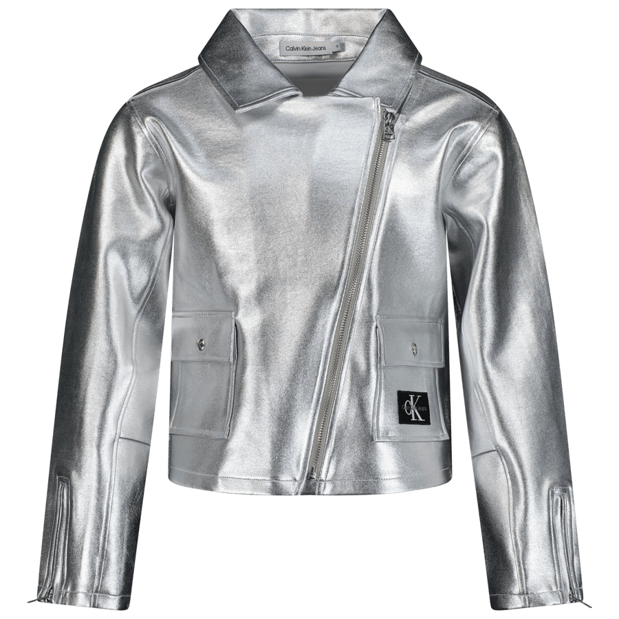Calvin Klein Kinder Meisjes Jas Zilver 4Y