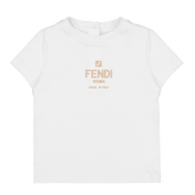 Camiseta unisex fendi baby en blanco