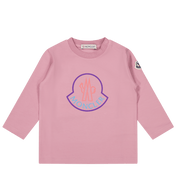Moncler baby flickor t-shirt rosa