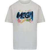 MSGM T-shirt dla dzieci biały