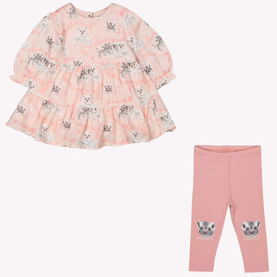 Kenzo Kids Bebé Chicas Vestido Rosa claro