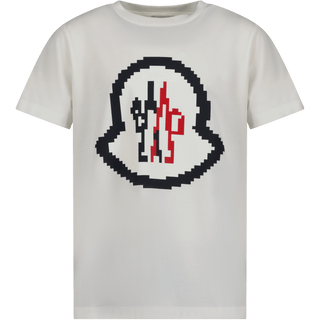 Moncler Kinder Jongens T-Shirt Wit 4Y