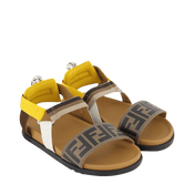 Fendi Kids Unisex sandals Brown