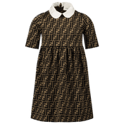 Fendi Children's Girls Dress Brown