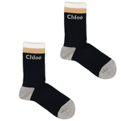 Chloe Children's Girls Socks Marinha