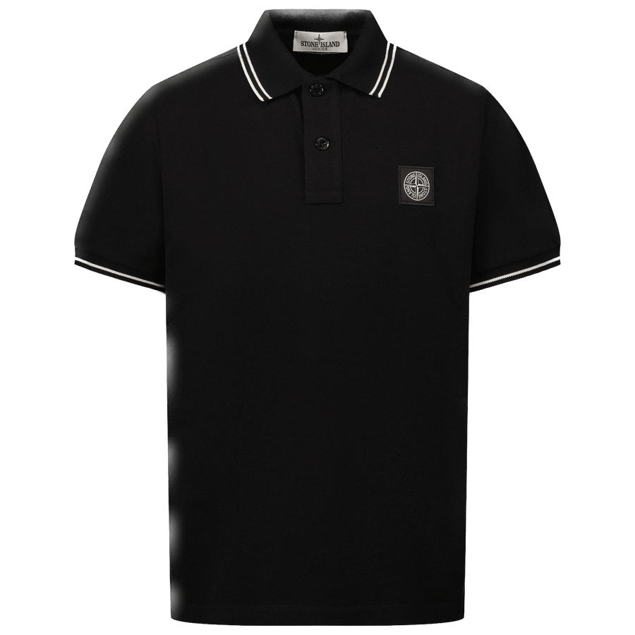Stone Island Kinder Jongens Polo Zwart 2Y
