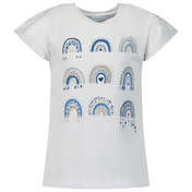 Camiseta de chicas para niños de alcalde blanca