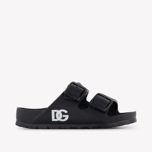 Dolce & Gabbana Jongens Slippers In Zwart