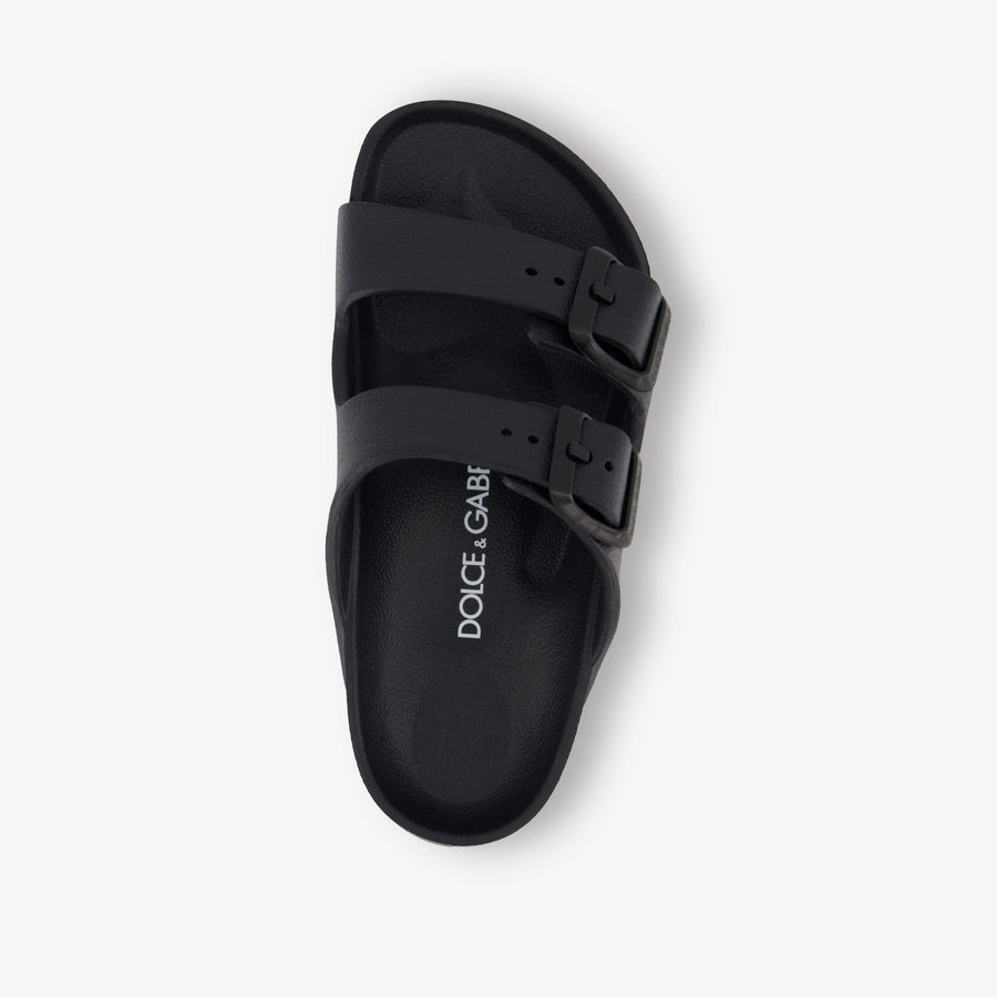 Dolce & Gabbana Jongens Slippers In Zwart