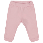 Pantalones de niña fendi rosa claro