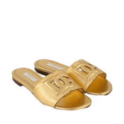 Dolce & Gabbana para niñas infantiles zapatillas de oro