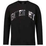 T-shirt de garotas infantis de Givenchy Black