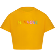 Camiseta de niña de missoni para niñas para niños naranja