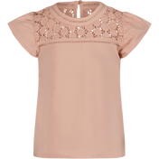 Tričko pro starostové děti dívky světle růžové