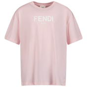 Fendi Enfant Filles T-shirt Rose