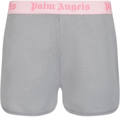 Palm Angels infantis shorts escuros cinza escuro