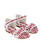 Dolce & Gabbana barnflickor sandaler vita