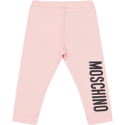 Moschino holčičky legging světle růžová