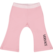 Pantalones de Versace Baby Girls rosa claro