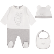 Fendi Baby Unisex Bodysuit White