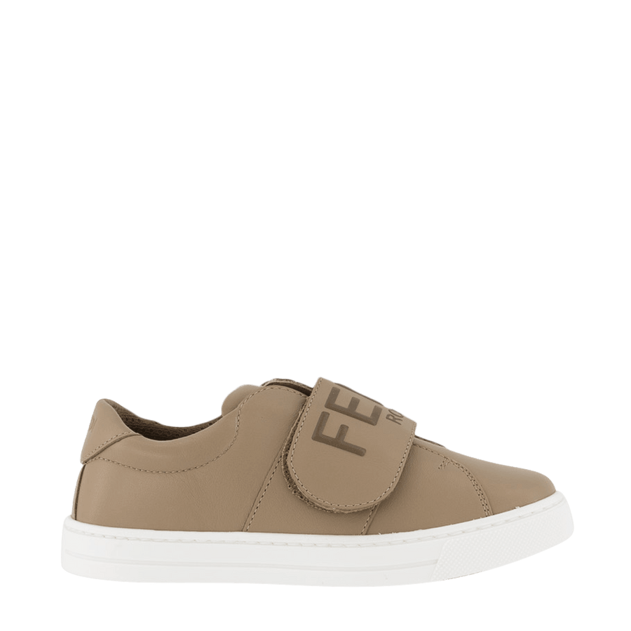 Fendi Unisex Kids Sneakers Beige