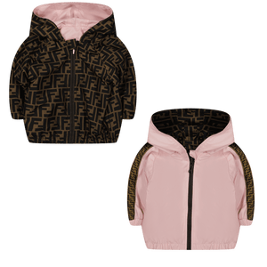 Fendi Baby Meisjes Jas Licht Roze 3 mnd