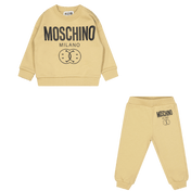 Moschino baby pojkar jogging kostym beige