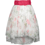 Monnalisa barnflickor kjol av vita